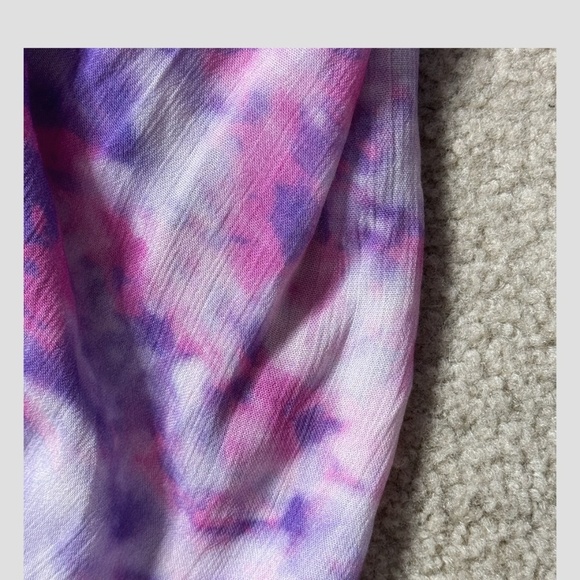 Playa Lucila Maxi Dress Strapless Tiered Maxi Dress Shirred Top Purple Pastel XS - Picture 8 of 16